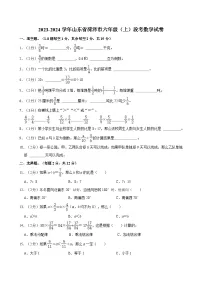 2023-2024学年山东省菏泽市六年级（上）段考数学试卷