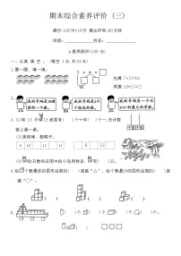 期末综合素养评价 (三)（试题）-2024-2025学年一年级上册数学人教版（2024）