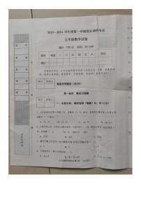 河北省保定市清苑区2023-2024学年五年级上学期期末调研考试数学试卷