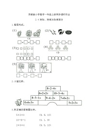 苏教版（2024）一年级上册（2024）二 6~9的认识和加减法精品同步训练题