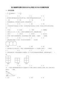 四川省南充市阆中市东兴乡中心学校2023年小升初数学试卷 _学生用卷(答案含解析)