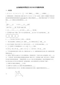 山东省临沂市罗庄区2023年小升初数学试卷 _学生用卷(答案含解析)