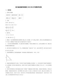 山东省滨州市邹平县2023年小升初数学试卷 _学生用卷(答案含解析)