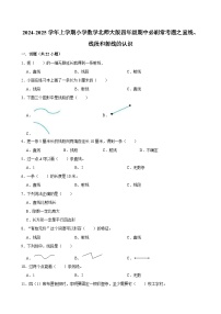 2024-2025学年上学期小学数学北师大版四年级期中必刷常考题之直线、线段和射线的认识