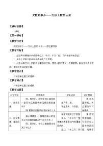 小学数学青岛版（2024）四年级上册一 大数知多少——万以上数的认识教学设计及反思