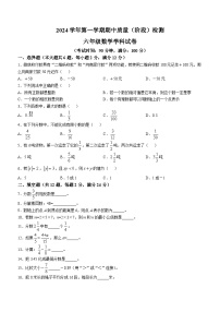 上海市浦东新区2024-2025学年六年级上学期11月期中数学试题(无答案)