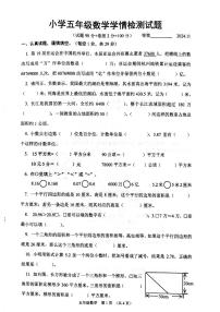 江苏省宿迁市沭阳县2024-2025学年五年级上学期期中数学试题