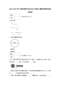 2022-2023学年广东省深圳市宝安区六年级上册期末数学试卷及答案
