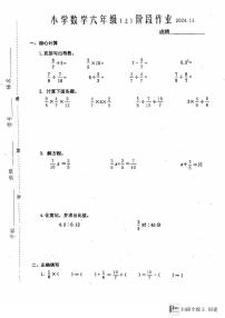 江苏省泰州市兴化市2024-2025学年六年级上学期期中数学试卷