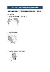 第五单元专练篇·12：含圆的阴影部分图形面积“拓展版”2024-2025学年六年级数学上册典型例题系列（原卷版+解析版）人教版