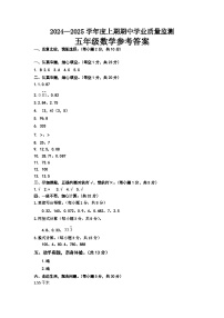 河南省信阳市息县2024-2025学年五年级上学期期中学业质量监测数学试题