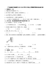 广东省惠州市惠城区2023-2024学年六年级上学期期末数学试题