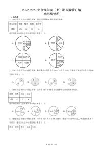 2022-2023北京六年级（上）期末真题数学汇编：扇形统计图