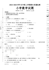 期末培优高频易错押题卷(试题)-2024-2025学年五年级上册数学人教版A3版-A4