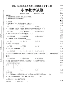 期末培优高频易错押题卷(试题)-2024-2025学年五年级上册数学人教版A3版-A4