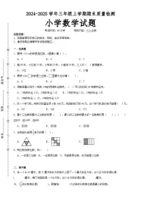 期末培优高频易错押题卷(试题)-2024-2025学年三年级上册数学人教版A4版-A4