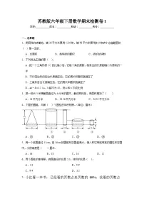 期末检测卷（试题）-2023-2024学年苏教版六年级下册数学