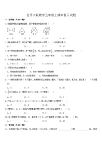 期末复习试题（试题）-2024-2025学年五年级上册数学北师大版