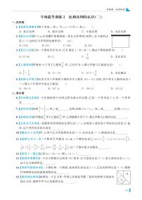 专项提升训练2 比和比例的认识(二)-【鼎尖小考】小学数学总复习名校题库