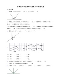 小学苏教版（2024）八 垂线与平行线单元测试精练