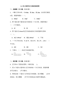 小学数学人教版（2024）五年级下册长方体和正方体的表面积习题