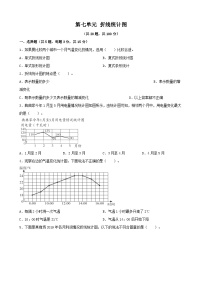 第七单元 折线统计图 期末复习测试 人教版数学五年级下册