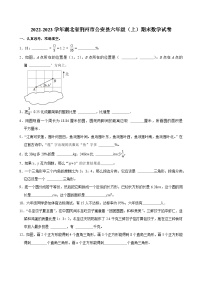 2022-2023学年湖北省荆州市公安县六年级（上）期末数学试卷