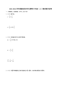 2023-2024学年福建省泉州市石狮市六年级（上）期末数学试卷