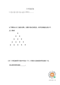 2024-2025学年【走美国际】六年级数学竞赛试卷
