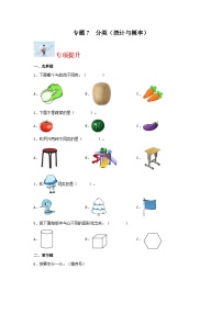 专题训练7 分类（统计与概率）-一年级上册数学寒假专项提升（北师大版）