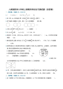 人教版数学六年级上册期末综合复习测试题（含答案）1