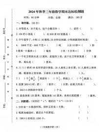 海南省省直辖县级行政单位临高县2024-2025学年三年级上学期期末数学试题