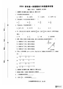 上海市松江区2024-2025学年六年级上学期期末考试数学试卷