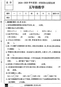 河北省保定市定州市2024-2025学年五年级上学期期末数学试题