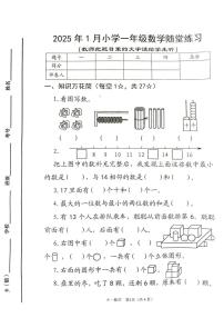 河南省南阳市宛城区2024-2025学年一年级上学期期末数学试题