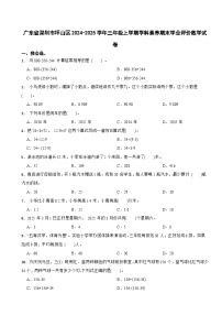 广东省深圳市坪山区2024-2025学年三年级上学期学科素养期末学业评价数学试卷