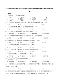 广东省深圳市坪山区2024-2025学年六年级上学期学科素养期末学业评价数学试卷