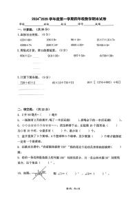 江苏苏州虎丘区2024-2025学年四年级上学期期末数学试题