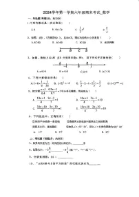 上海市青浦区华新中学2024-2025学年六年级上学期期末考试数学试卷
