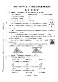安徽省阜阳市界首市2024-2025学年五年级上学期期末数学试题