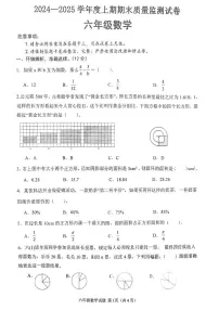 河南省信阳市罗山县2024-2025学年六年级上学期1月期末数学试题