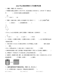 2022年山东省济南市人教版小升初考试数学试卷(原卷版+解析)