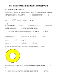 山东省聊城市东昌府区2022年青岛版小升初考试数学试卷(原卷版+解析)