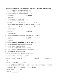 2022-2023学年四川省巴中市恩阳区五年级（上）期末学业监测数学试卷