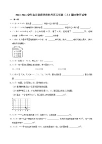 2022-2023学年山东省菏泽市牡丹区五年级（上）期末数学试卷