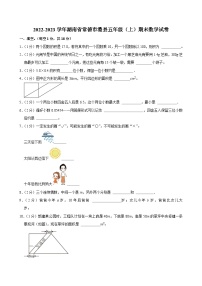 2022-2023学年湖南省常德市澧县五年级（上）期末数学试卷