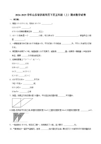 2024-2025学年山东省济南市历下区五年级（上）期末数学试卷