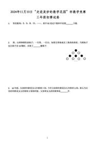 2024年广州市走美杯三年级数学竞赛试卷初赛试卷