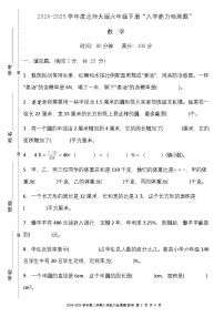 广东省梅州市五华县双华镇军营小学2024-2025学年六年级下学期开学测试数学试题