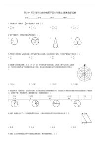 2024～2025学年山东济南历下区六年级(上)期末数学试卷(含解析)